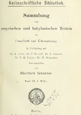 خرید و دانلود نسخه کامل کتاب Sammlung von assyrischen und babylonischen Texten in Umschrift und Übersetzung
