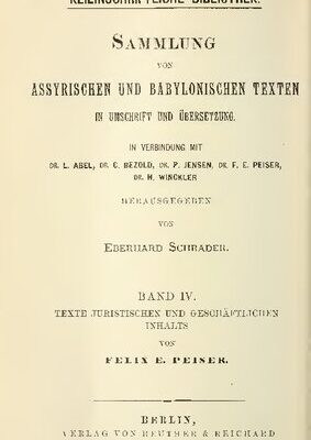 خرید و دانلود نسخه کامل کتاب Sammlung von assyrischen und babylonischen Texten in Umschrift und Übersetzung