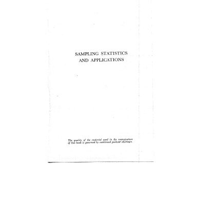 خرید و دانلود نسخه کامل کتاب Sampling Statistics & Applications