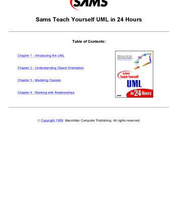خرید و دانلود نسخه کامل کتاب Sams Teach Yourself Uml in 24 Hours