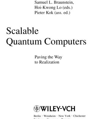 خرید و دانلود نسخه کامل کتاب Scalable quantum computers: paving the way to realization