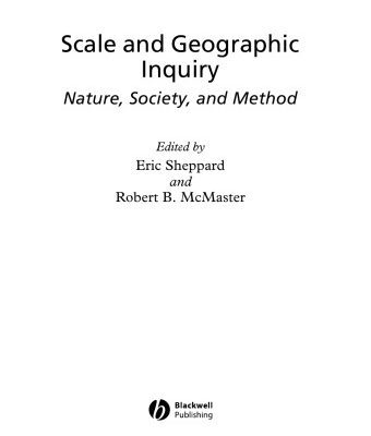 خرید و دانلود نسخه کامل کتاب Scale and Geographic Inquiry: Nature, Society, and Method