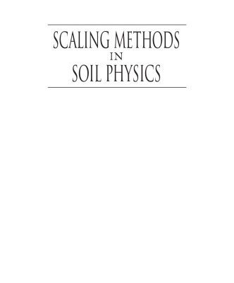 خرید و دانلود نسخه کامل کتاب Scaling Methods in Soil Physics