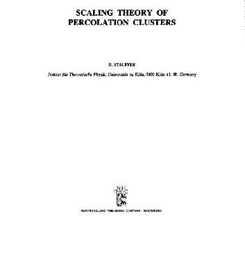 خرید و دانلود نسخه کامل کتاب Scaling theory of percolation clusters