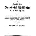 خرید و دانلود نسخه کامل کتاب Schauplatz der Thaten [Taten] oder Aufenthalts-Nachweis des Kurfürsten Friedrich Wilhelm des Großen