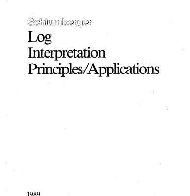 خرید و دانلود نسخه کامل کتاب Schlumberger Log Interpretation Principles and Applications