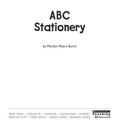 خرید و دانلود نسخه کامل کتاب Scholastic Teaching Resources. ABC Stationery