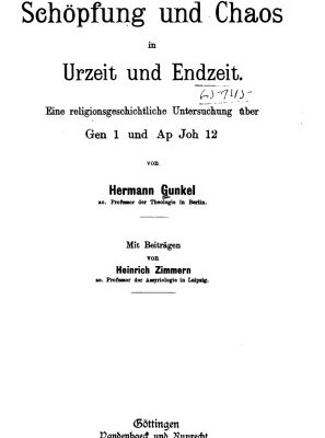 خرید و دانلود نسخه کامل کتاب Schöpfung und Chaos in Urzeit und Endzeit. Eine religionsgeschichtliche Untersuchung über Gen 1 und Ap Joh 12