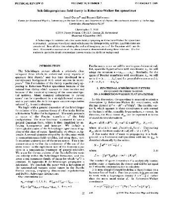 خرید و دانلود نسخه کامل کتاب Schroedinger-picture field theory in Robertson-Walker flat spacetimes
