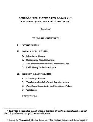 خرید و دانلود نسخه کامل کتاب Schroedinger picture for boson and fermion quantum field theories