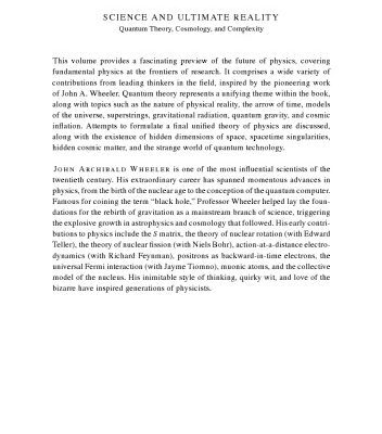 خرید و دانلود نسخه کامل کتاب Science and Ultimate Reality: Quantum Theory, Cosmology, and Complexity