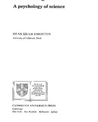 خرید و دانلود نسخه کامل کتاب Scientific Genius: a Psychology of Science