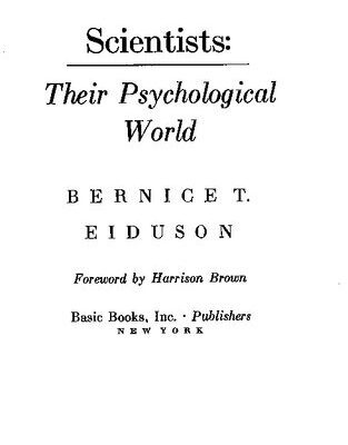 خرید و دانلود نسخه کامل کتاب Scientists: Their Psychological World