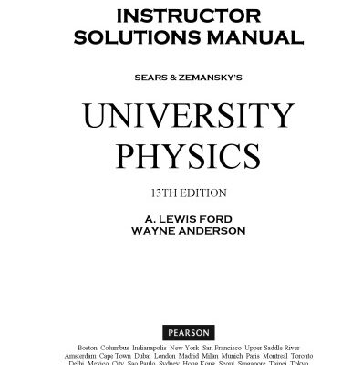 خرید و دانلود نسخه کامل کتاب Sears and Zemansky’s University Physics with Modern Physics 13th Edition Solutions Manual