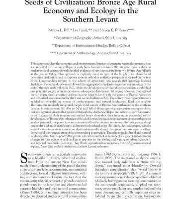 خرید و دانلود نسخه کامل کتاب Seeds of Civilization: Bronze Age Rural Economy and Ecology in the Southern Levant