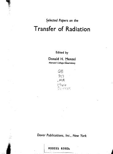 خرید و دانلود نسخه کامل کتاب Selected Papers on the Transfer of Radiation_68bc66177563c.jpeg خرید و دانلود نسخه کامل کتاب Selected Papers on the Transfer of Radiation