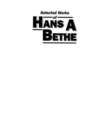 خرید و دانلود نسخه کامل کتاب Selected works of Hans A. Bethe: with commentary