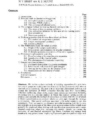خرید و دانلود نسخه کامل کتاب Semiclassical approximations in wave mechanics