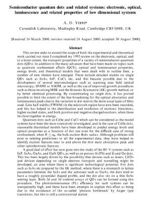 خرید و دانلود نسخه کامل کتاب Semiconductors quantum dots and related systems: electronic, optical, luminescence and related properties of low dimensional systems