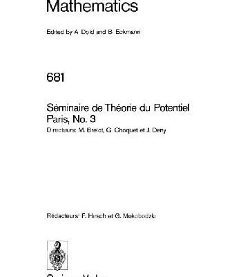 خرید و دانلود نسخه کامل کتاب Seminaire de Theorie du Potentiel Paris