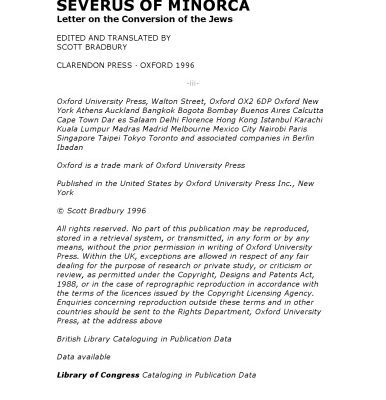 خرید و دانلود نسخه کامل کتاب Severus of Minorca: Letter on the Conversion of the Jews (Oxford Early Christian Studies)