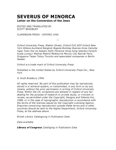 خرید و دانلود نسخه کامل کتاب Severus of Minorca: Letter on the Conversion of the Jews (Oxford Early Christian Studies)_68cd7fe33c098.jpeg خرید و دانلود نسخه کامل کتاب Severus of Minorca: Letter on the Conversion of the Jews (Oxford Early Christian Studies)