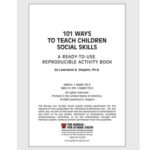 خرید و دانلود نسخه کامل کتاب Shapiro 101 Ways to Teach Children Social Skills. A ready to use reproducible activity book