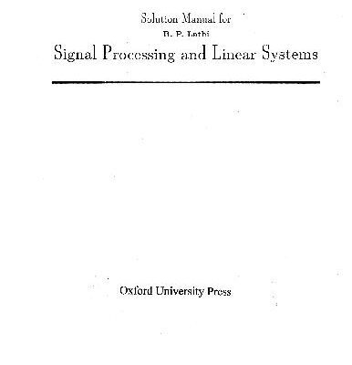خرید و دانلود نسخه کامل کتاب Signal Processing and Linear Systems – Solutions Manual