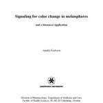 خرید و دانلود نسخه کامل کتاب Signaling for color change in melanophores : and a biosensor application