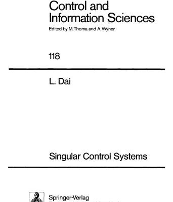 خرید و دانلود نسخه کامل کتاب Singular Control Systems