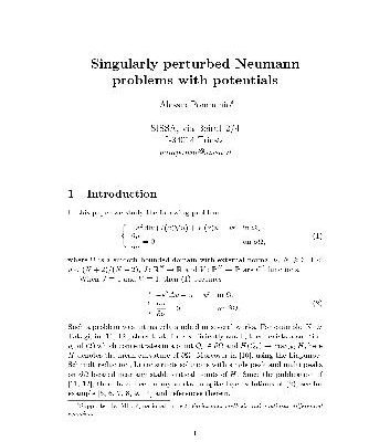 خرید و دانلود نسخه کامل کتاب Singularly perturbed Neumann problems with potentials
