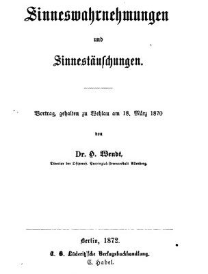 خرید و دانلود نسخه کامل کتاب Sinneswahrnehmungen und Sinnestäuschungen. Vortrag, gehalten zu Wehlau am 18. März 1870