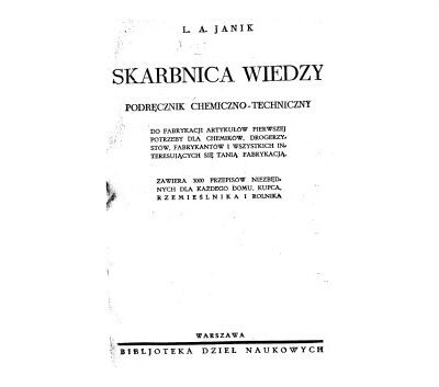 خرید و دانلود نسخه کامل کتاب Skarbnica wiedzy podrecznik chemiczno techniczny