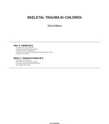 خرید و دانلود نسخه کامل کتاب Skeletal Trauma in Children, Volume Three