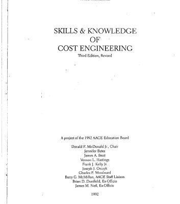 خرید و دانلود نسخه کامل کتاب Skills & knowledge of cost engineering: A project of the Education Board, AACE