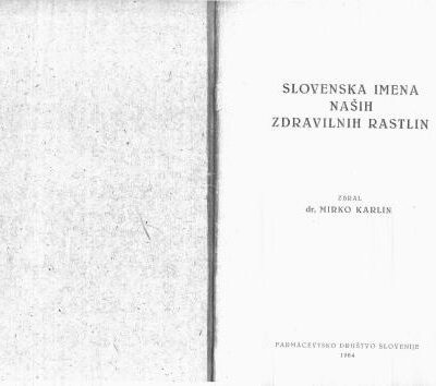 خرید و دانلود نسخه کامل کتاب Slovenska imena naših zdravilnih rastlin