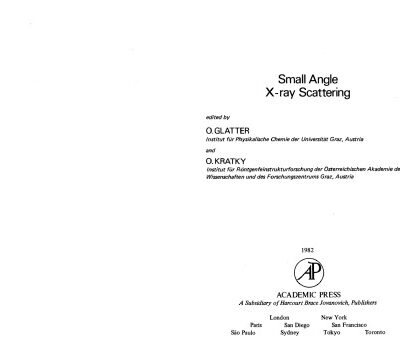خرید و دانلود نسخه کامل کتاب Small Angle X-ray Scattering