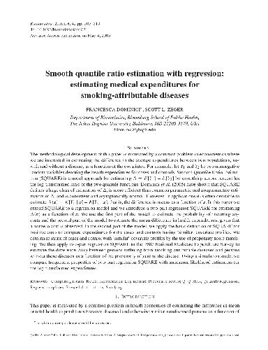 خرید و دانلود نسخه کامل کتاب Smooth quantile ratio estimation with regression: estimating medical expenditures for smoking-attributable diseases_68b65fcabc85a.jpeg خرید و دانلود نسخه کامل کتاب Smooth quantile ratio estimation with regression: estimating medical expenditures for smoking-attributable diseases