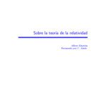 خرید و دانلود نسخه کامل کتاب Sobre La Teoria De La Relatividad Especial y General   Relativity: the Special and the General Theory