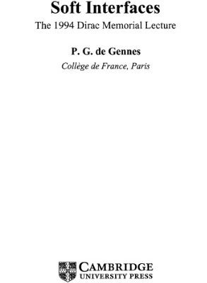 خرید و دانلود نسخه کامل کتاب Soft interfaces: the 1994 Dirac memorial lecture