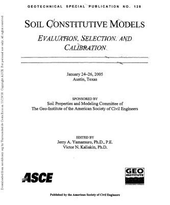 خرید و دانلود نسخه کامل کتاب Soil Constitutive Models Evaluation Selection And Calibration