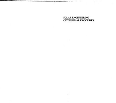خرید و دانلود نسخه کامل کتاب Solar Engineering of Thermal Processes