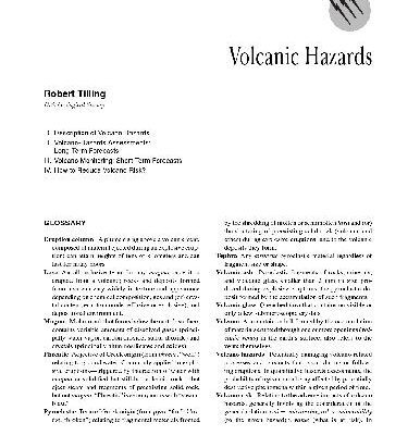 خرید و دانلود نسخه کامل کتاب Solid earth geophysics 559-577 Volcanic Hazards