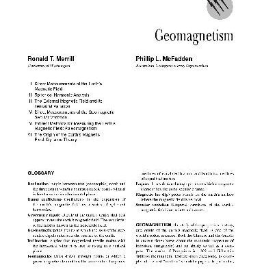 خرید و دانلود نسخه کامل کتاب Solid earth geophysics 663-674 Geomagnetism
