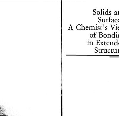 خرید و دانلود نسخه کامل کتاب Solids and Surfaces – A Chemist’s Vw. of Bonding in Extended Structs.