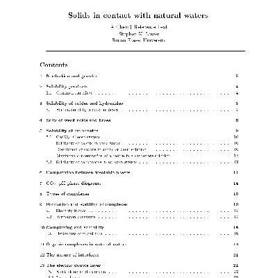 خرید و دانلود نسخه کامل کتاب Solids in contact with natural waters