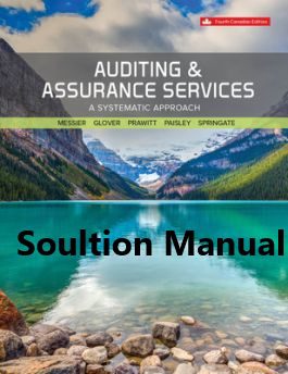 خرید و دانلود نسخه کامل کتاب [Solution Manual] Auditing and Assurance Services fourth Canadian edition by Messier – Word