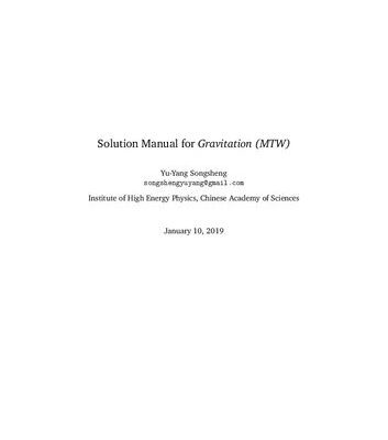 خرید و دانلود نسخه کامل کتاب Solution Manual for Gravitation (MTW)