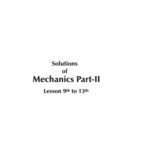 خرید و دانلود نسخه کامل کتاب Solution of Mechanics – Part 2. Lesson 9th to 13th