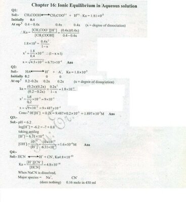 خرید و دانلود نسخه کامل کتاب Solution of Modern Approach to Chemical Calculations RC Mukerjee not Mukherjee or Mukherji Chapter 16. R. C. MUKHEERJEE